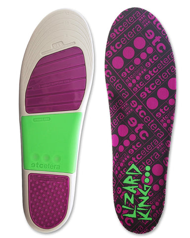 Etcetera Lizard King Insoles top and bottom view